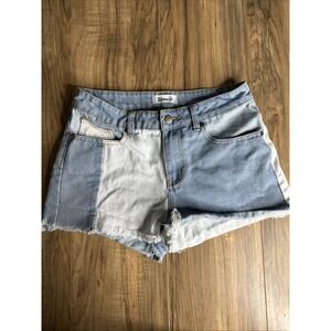 Between Us Women's Cut Off Shorts Size 7 White / Blue